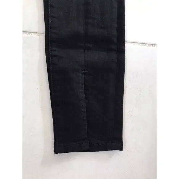 Frame Le Skinny de Jeanne Stretch Slit Front Denim Jeans Film Noir - Picture 8 of 11